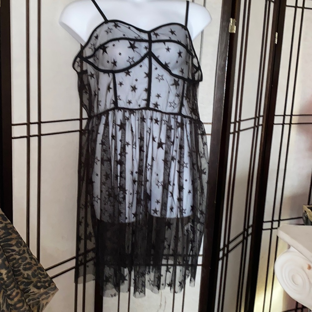 Black lace dress
